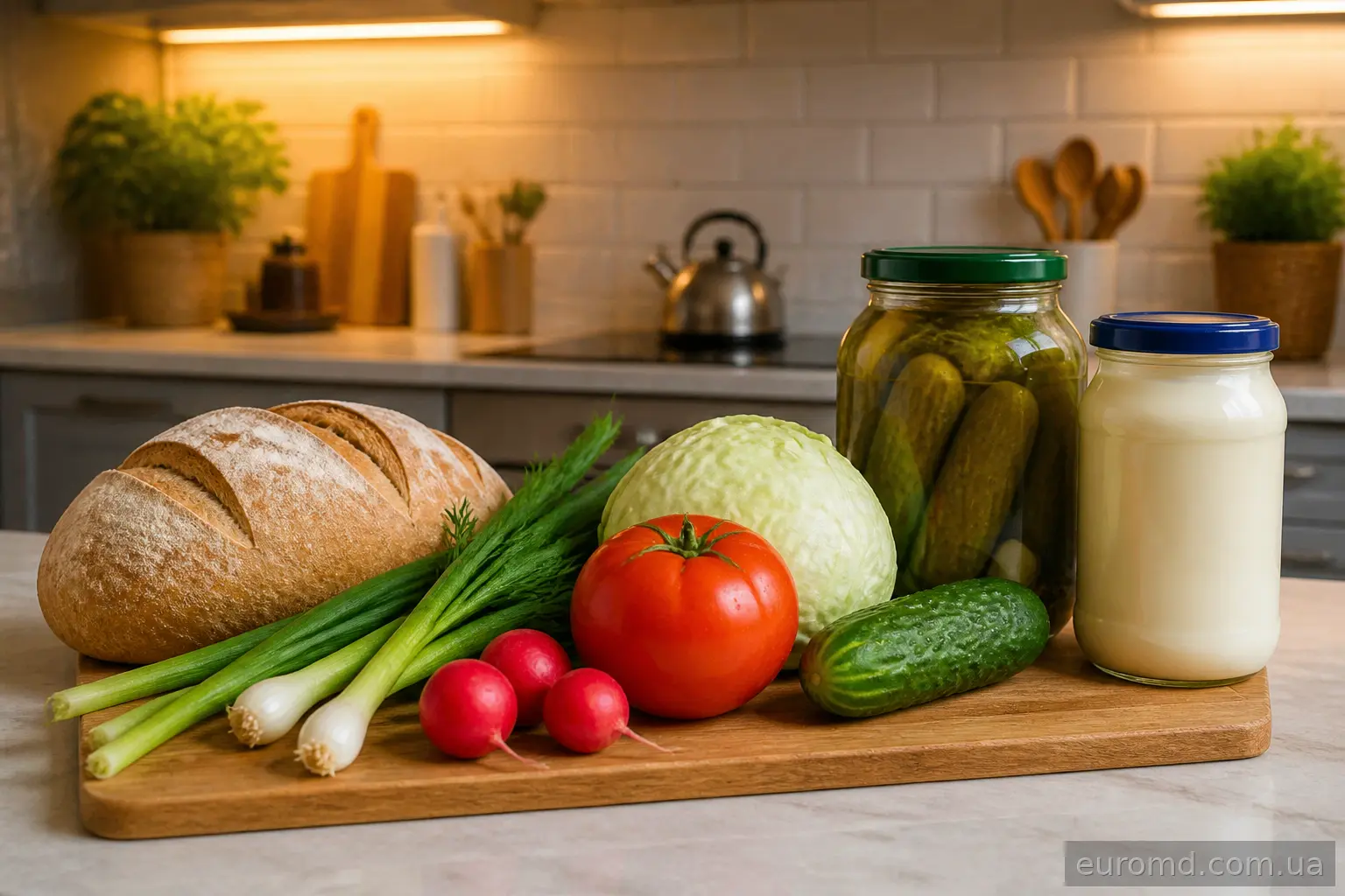 Заборонені продукти при отруєнні: сирі овочі, хліб, соління, майонез