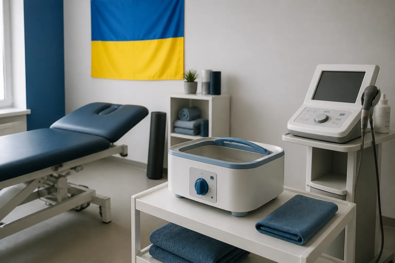 Фізіотерапевтичний кабінет з апаратами для парафінотерапії та УВЧ