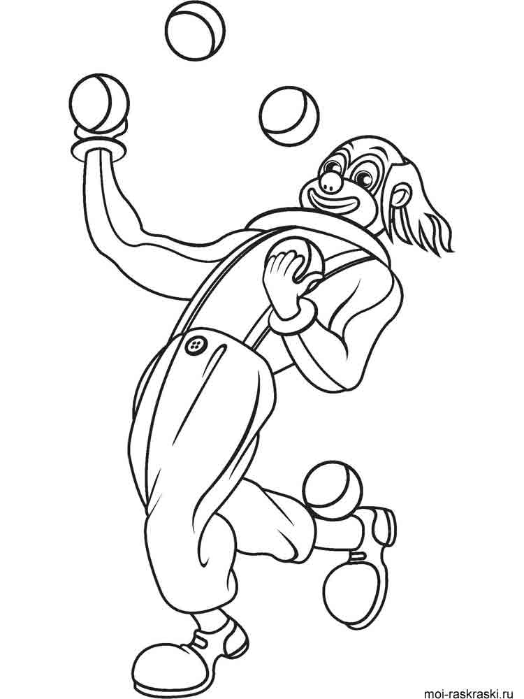 Розмальовка Клоуна