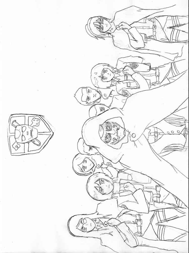 Розмальовки Атака Титанів