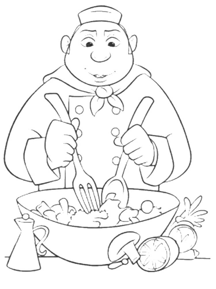 Розмальовки Кухар