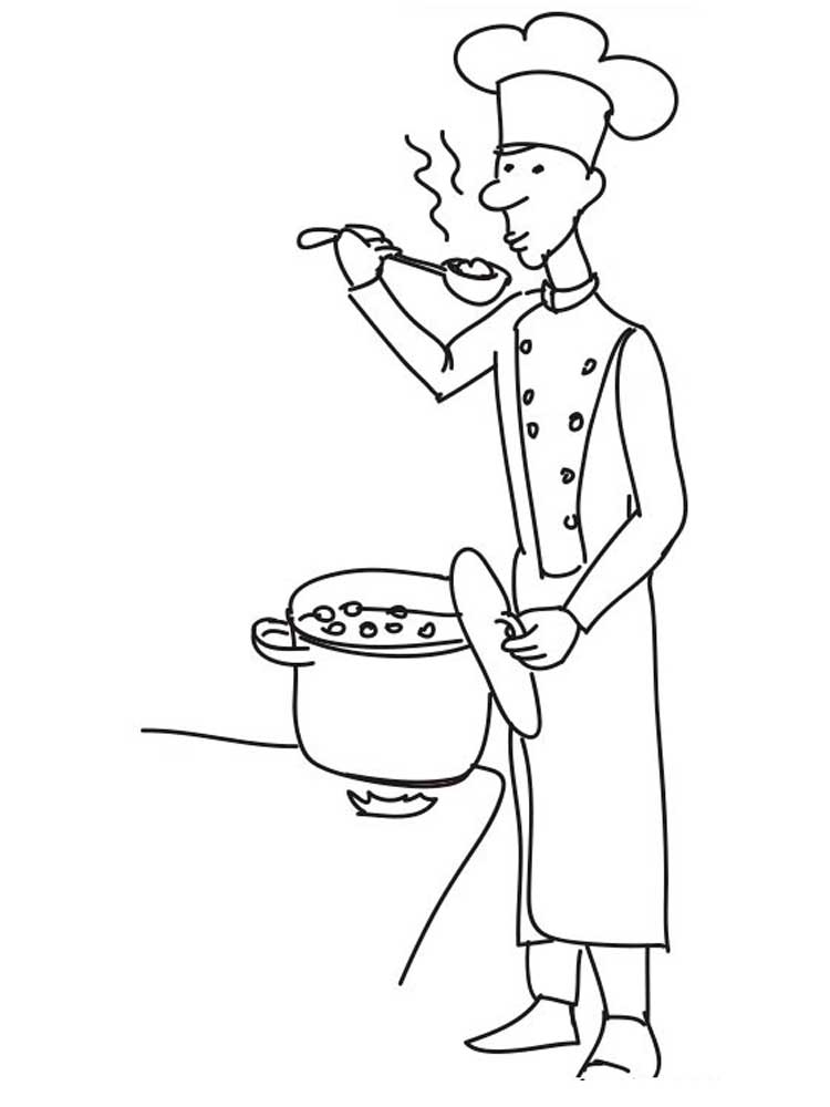 Розмальовки Кухар