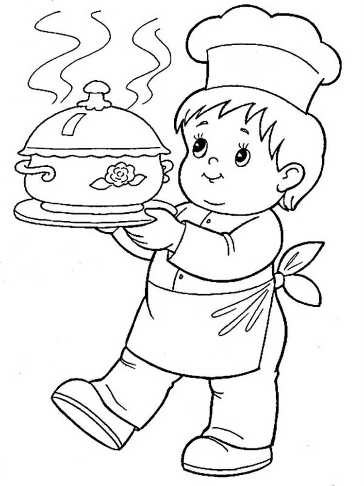 Розмальовки Кухар