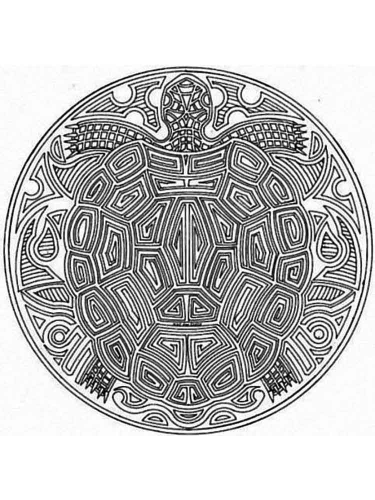 Розмальовки мандала тварини