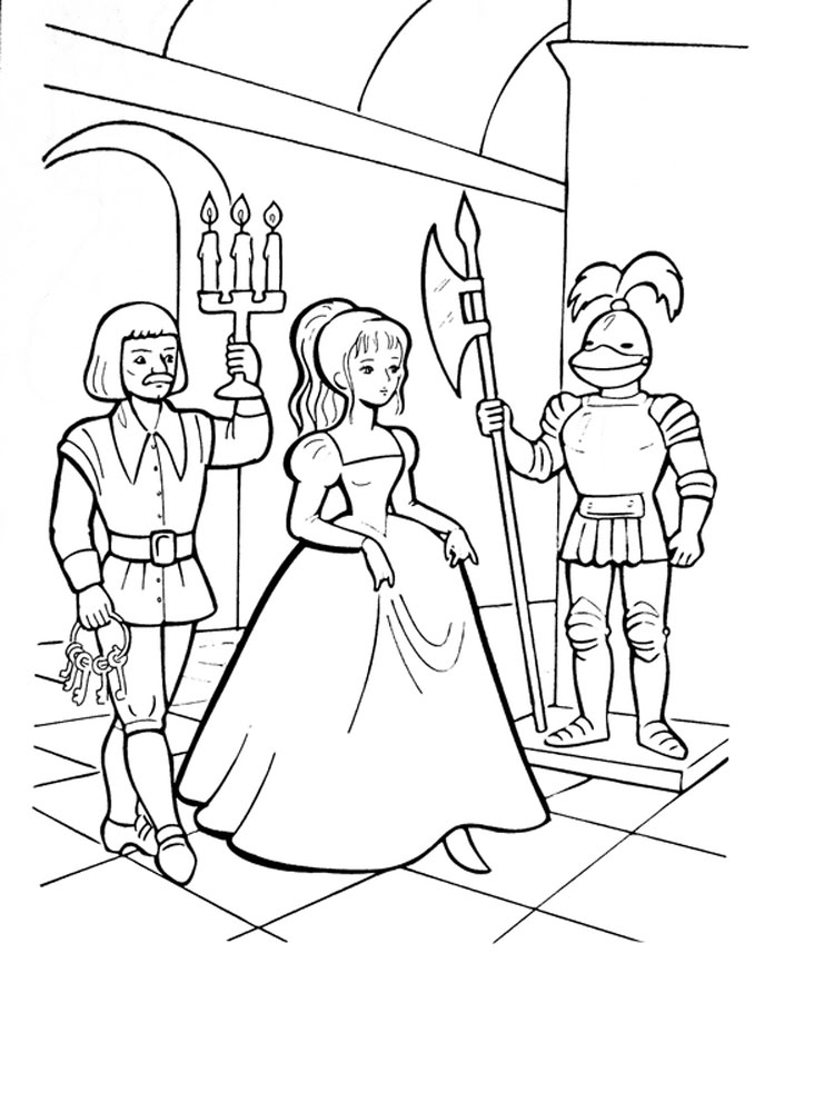 Розмальовки Принцеса на горошині