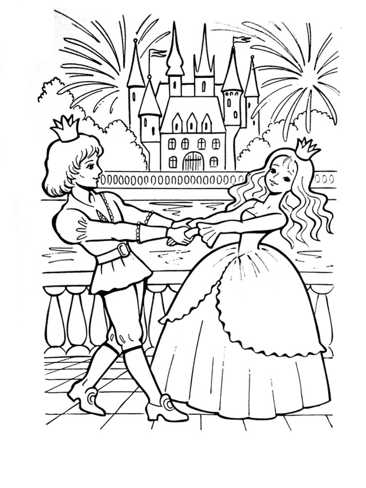 Розмальовки Принцеса на горошині