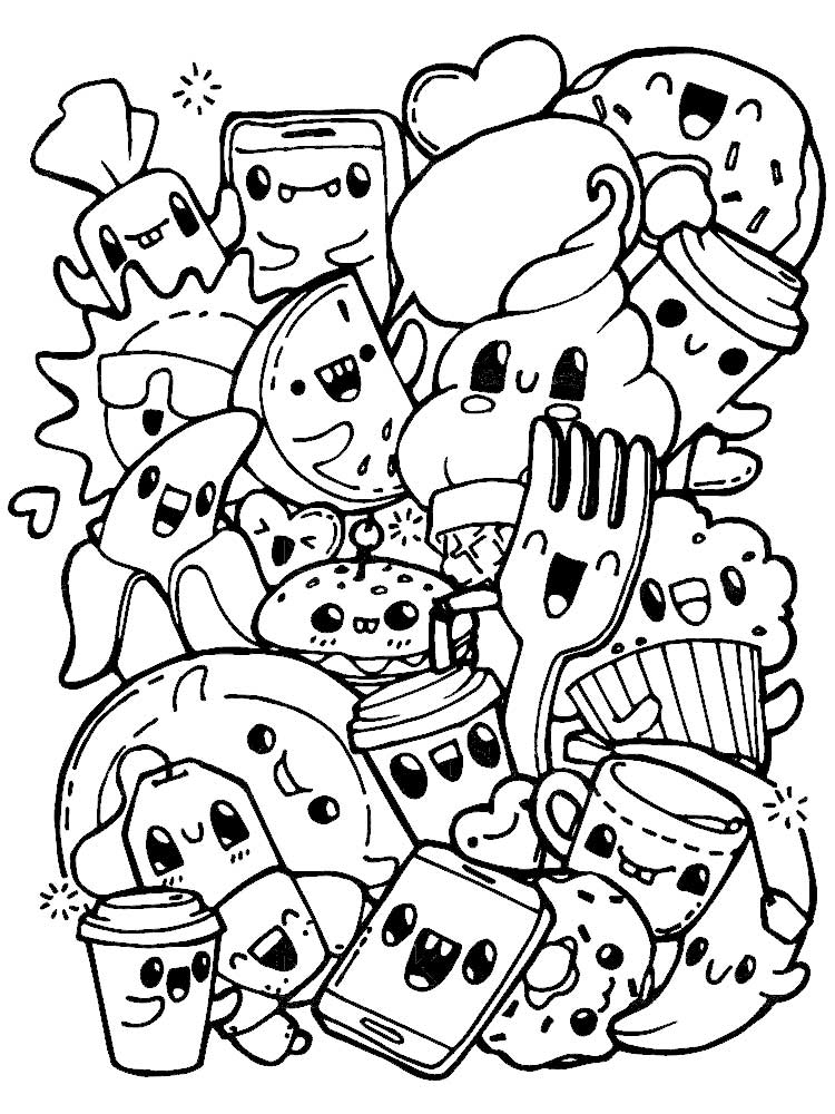 Розмальовки Страви з очима