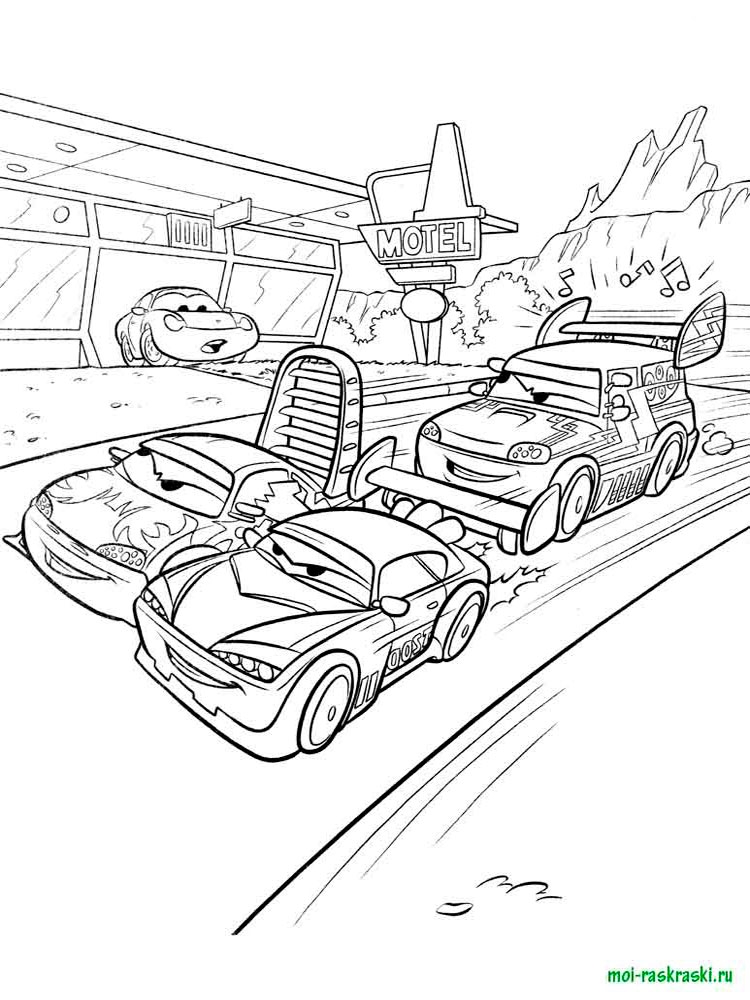 Розмальовки Тачки і Тачки 2