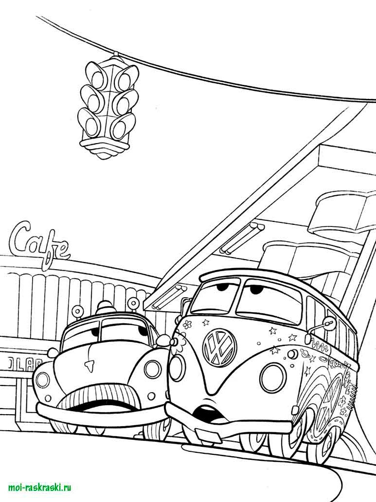 Розмальовки Тачки і Тачки 2