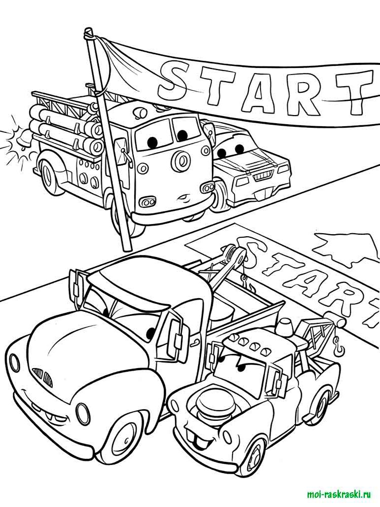 Розмальовки Тачки і Тачки 2